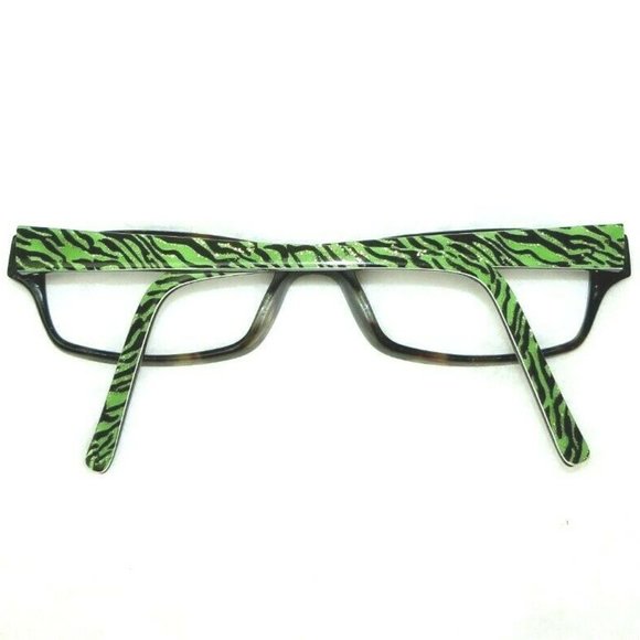 Thalia Eyeglass Frames 53-17-140 Filipa Tortoise Shell Neon Green Glitter Tiger - Picture 2 of 12